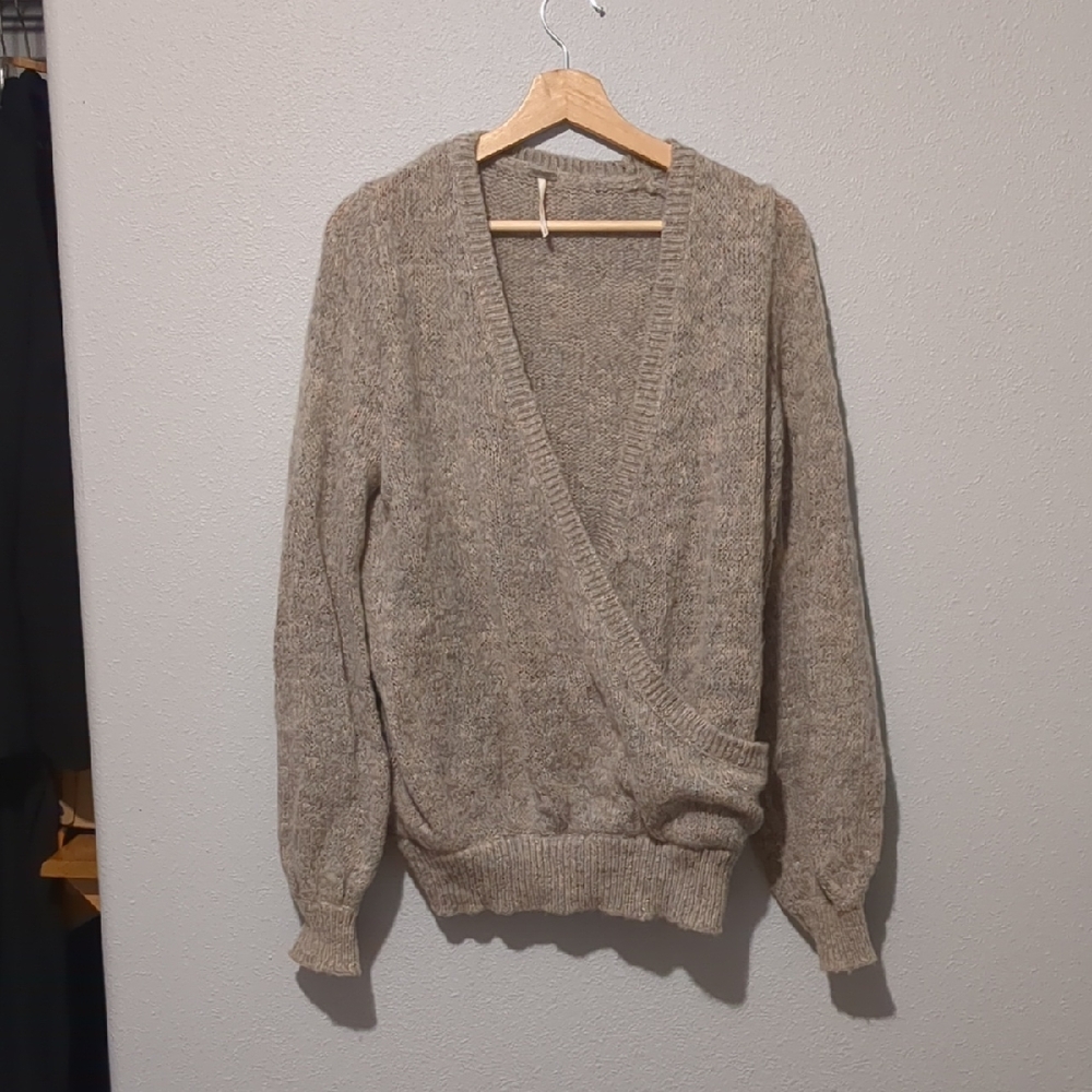 Free People Women's Cardigan in Heathered Brown